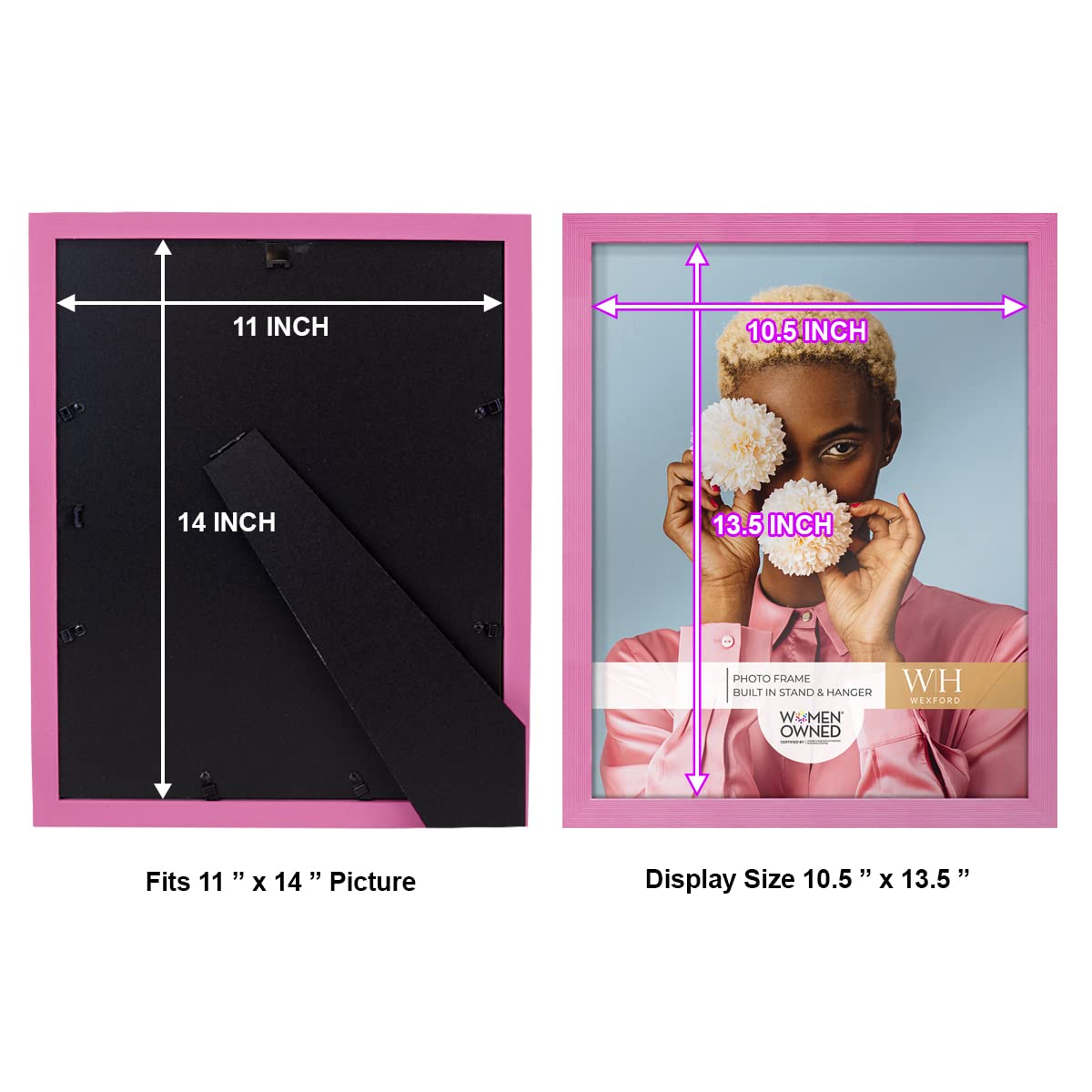 Renditions Gallery 11x14 inch Picture Frame Modern Style Wood Pattern and High Definition Glass Ready for Wall and Tabletop Phot